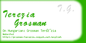 terezia grosman business card